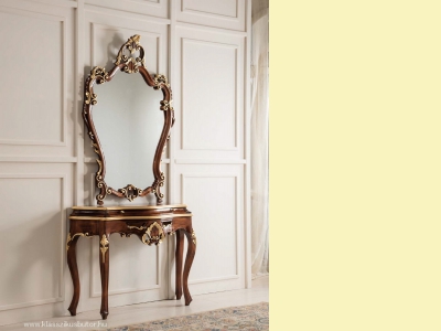 Olasz exkluzív konzolasztal, tükör, minőségi bútor