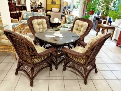 Bar Harbor rattan étkező garnitúra, valódi rattan bútor, amerikai bútor, amerikai lakberendezés, amerikai étkező garnitúra