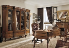 Olasz klasszikus, exkluzív, elegáns, minőségi bútor, íróasztal, forgószék