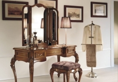 Olasz klasszikus, exkluzív, elegáns, minőségi bútor, fésülködő asztal, ülőke