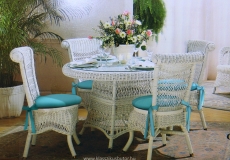 Classic rattan étkező garnitúra, valódi rattan bútor, amerikai bútor, amerikai lakberendezés, amerikai étkező garnitúra