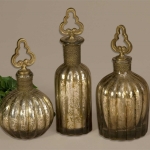 19141 Kaho perfume bottles, Uttermost, amerikai dekoráció, amerikai lakberendezés